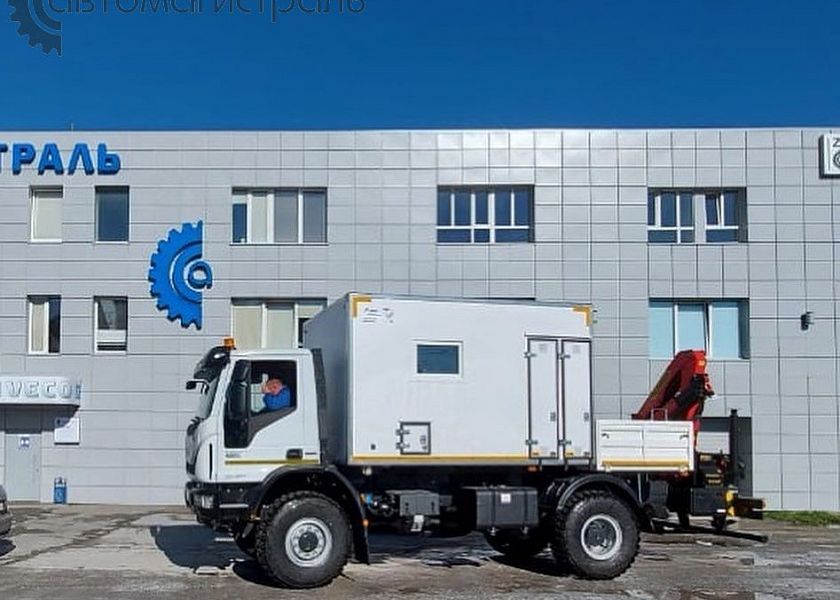 Маслостанции с КМУ на шасси «EuroCargo MLС150E28W»
